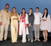 Maxime Giaccardi, Pauline Ducruet, la princesse Stéphanie de Monaco, Camille Gottlieb, Louis Ducruet et sa femme Marie durant la traditionnelle soirée d'été de Fight Aids Monaco au Sporting Club de Monaco, le 24 juillet 2021. © Bruno Bebert/PRM/Bestimage