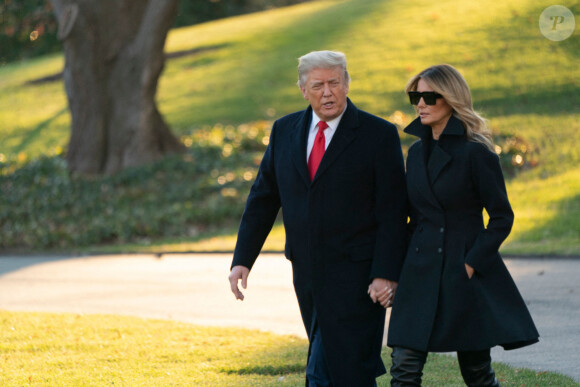 Le président Donald Trump et la première Dame Melania Trump quittent Washington pour se rendre à Mar-a-Lagoàa West Palm Beach. Le 23 décembre 2020.