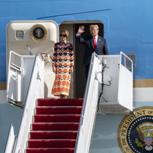 Donald et Melania Trump arrivent à Palm Beach, en Floride, le 20 janvier 2021. @Greg Lovett/The Palm Beach Post via USA TODAY NETWORK /SPUS/ABACAPRESS.COM
