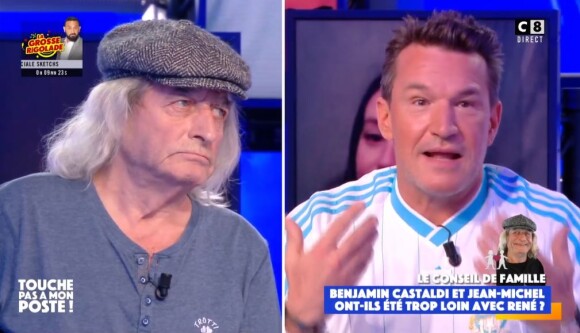 Benjamin Castaldi s'explique avec René Malleville dans "Touche pas à mon poste", le 19 novembre 2020, sur C8