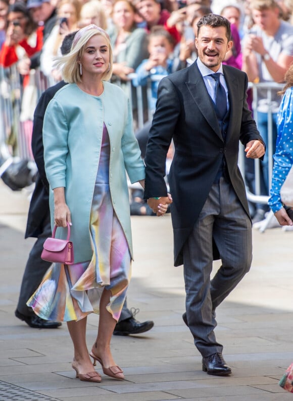 Katy Perry et son fiancé Orlando Bloom - Les invités arrivent au mariage de Ellie Goulding et C.Jopling en la cathédrale d'York, le 31 août 2019