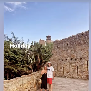 Valérie Damidot en vacances en Espagne avec son amoureux Régis Viogeat, en août 2021.