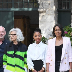 Antonin Baudry, Nicole Garcia (présidente du jury), Philippe Van Leeuw, Catherine Leterrier, Marie NDiaye, Leïla Kaddour, Reda Kateb, Noémie Schmidt lors du photocall du jury lors du 14ème festival du film francophone de Angoulême le 24 août 2021. © Coadic Guirec / Bestimage