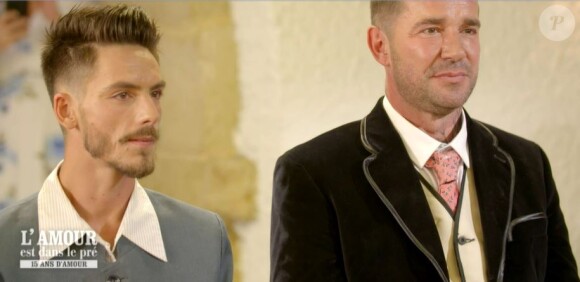 Mathieu et Alexandre dans "L'amour est dans le pré : Que sont-ils devenus ?", émission diffusée le 23 août 2021, sur M6