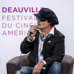 Johnny Depp en conférence de presse lors de la 47éme édition du Festival du Cinéma Américain de Deauville, France, le 5 septembre 2021. © Olivier Borde/Bestimage 