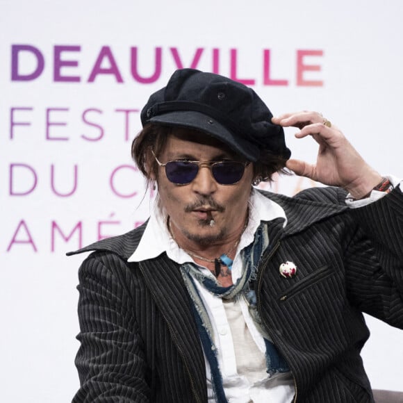 Johnny Depp en conférence de presse lors de la 47éme édition du Festival du Cinéma Américain de Deauville, France, le 5 septembre 2021. © Olivier Borde/Bestimage 