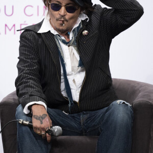 Johnny Depp en conférence de presse lors de la 47éme édition du Festival du Cinéma Américain de Deauville, France, le 5 septembre 2021. © Olivier Borde/Bestimage 