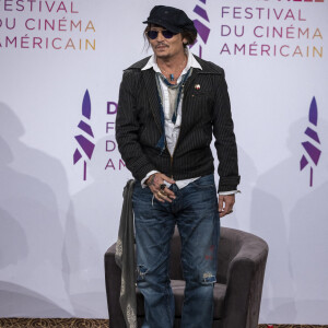 Johnny Depp en conférence de presse lors de la 47éme édition du Festival du Cinéma Américain de Deauville, France, le 5 septembre 2021. © Olivier Borde/Bestimage 