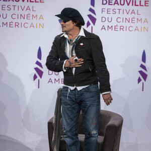 Johnny Depp en conférence de presse lors de la 47éme édition du Festival du Cinéma Américain de Deauville, France, le 5 septembre 2021. © Olivier Borde/Bestimage 