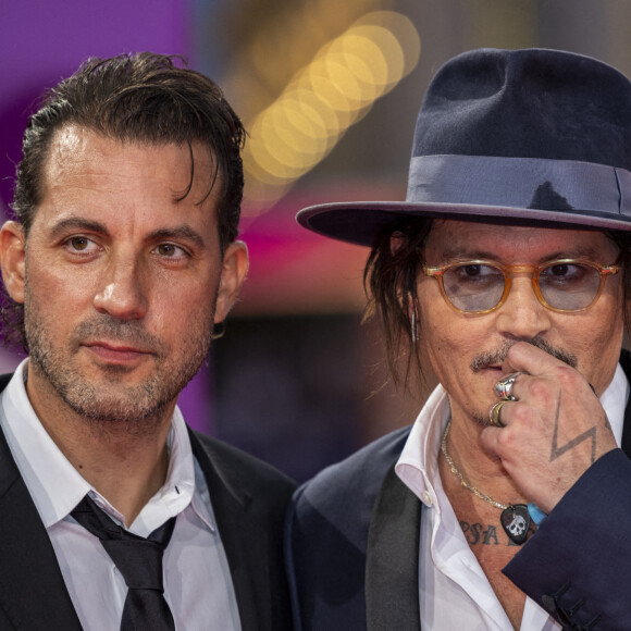 Brad Furman, Johnny Depp lors de la première de "City of Lies" lors du 47éme édition du Festival du Cinéma Américain de Deauville le 5 septembre 2021. © Olivier Borde / Bestimage 