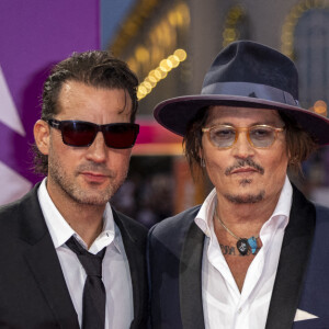 Brad Furman, Johnny Depp lors de la première de "City of Lies" lors du 47éme édition du Festival du Cinéma Américain de Deauville le 5 septembre 2021. © Olivier Borde / Bestimage 