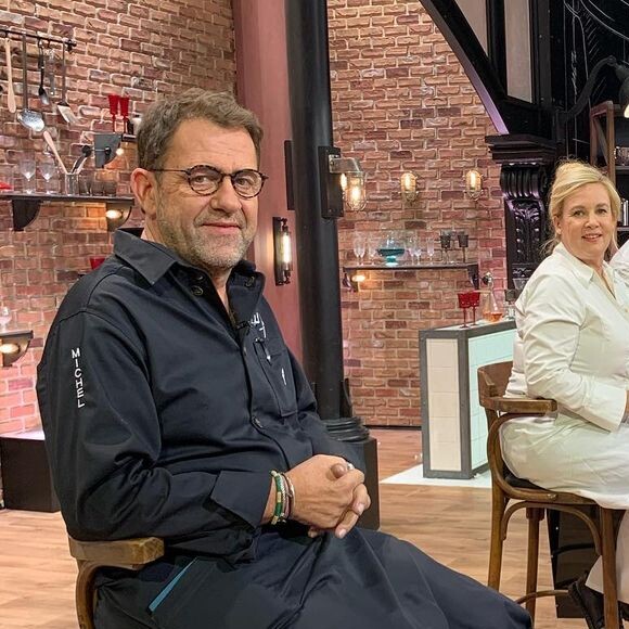 Michel Sarran, Hélène Darroze, Philippe Etchebest et Paul Pairet lors du tournage de "Top Chef" pour M6.
