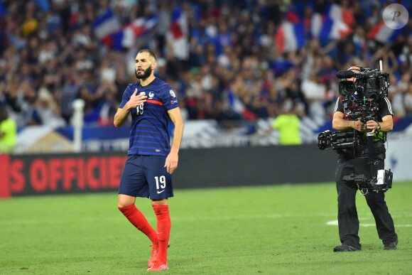 Karim Benzema (france) - Match de football : Eliminatoires coupe du monde 2022 : La France bat la Finlande 2-0 à Lyon le 7 septembre 2021. © Frédéric Chambert/Panoramic/Bestimage