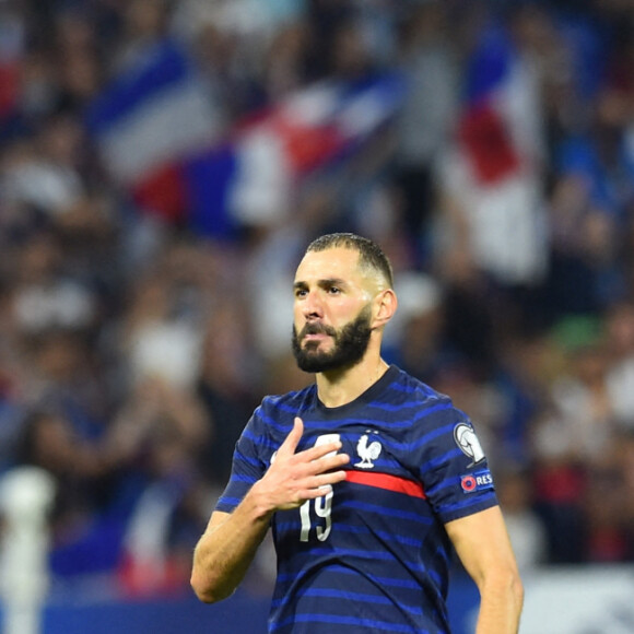 Karim Benzema (france) - Match de football : Eliminatoires coupe du monde 2022 : La France bat la Finlande 2-0 à Lyon le 7 septembre 2021. © Frédéric Chambert/Panoramic/Bestimage