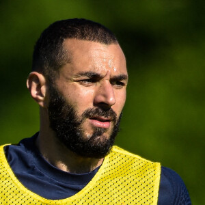 Karim Benzema ( France ) - - Entraînement de l'équipe de France de football au Centre National du Football à Clairefontaine le 31 mai 2021. © Federico Pestellini / Panoramic / Bestimage