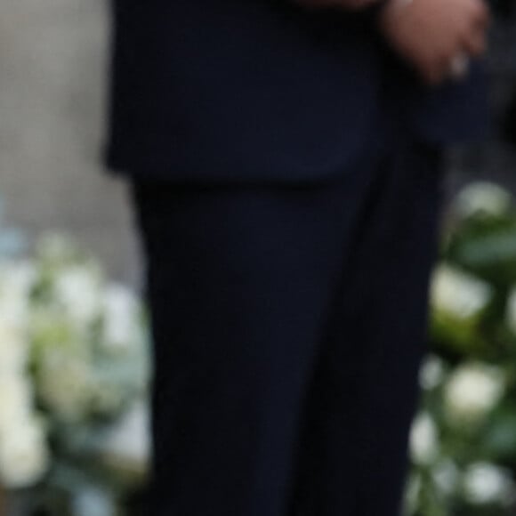 Stella Belmondo, Paul Belmondo - Obsèques de Jean-Paul Belmondo en l'église Saint-Germain-des-Prés, à Paris le 10 septembre 2021. © Cyril Moreau / Bestimage 