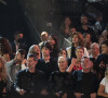 Exclusif - Tomer Sisley et sa femme Sandra, Pascale Louange, Jalil Lespert et sa compagne Laeticia Hallyday, Jean-Claude Camus, Mathilde Seigner, Léo Angeli - People dans les tribunes du concert hommage à Johnny Hallyday "Que je t'aime" à l'AccorHotels Arena Paris Bercy à Paris. Le 14 septembre 2021 © Borde-Jacovides-Moreau / Bestimage