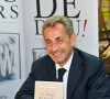 Nicolas Sarkozy dédicace son livre "Le temps des tempêtes" à la librairie Filigranes à Bruxelles. © Frédéric Andrieu / Panoramic / Bestimage 