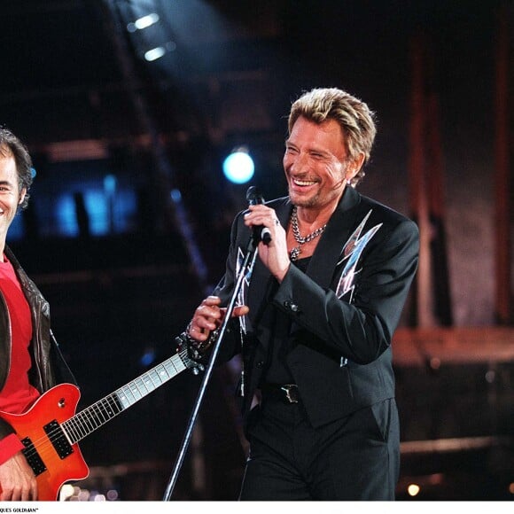 Jean-Jacques Goldman et Johnny Hallyday - Concert au Stade de France.