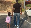 Omar Sy accompagnant sa fille Amani-Nour, la plus jeune de ses 5 enfants, pour la rentrée des classes à Los Angeles. Le 12 août 2021.