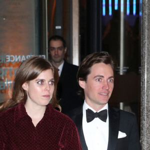 La princesse Beatrice d'York et son compagnon Edoardo Mapelli Mozzi à la soirée Portrait Gala 2019 au musée National Portrait Gallery à Londres, Royaume Uni, le 12 mars 2019.