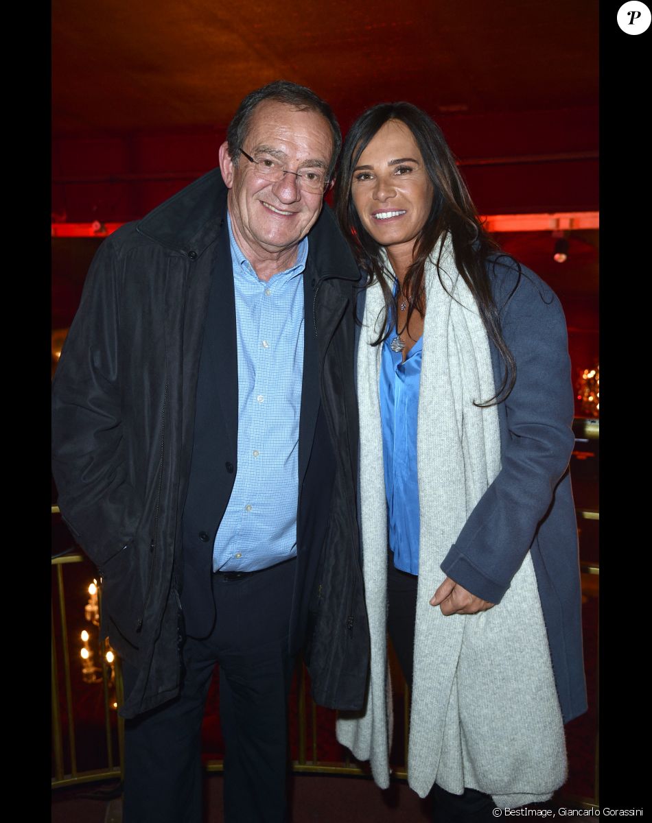 Exclusif - Jean-Pierre Pernaut et sa femme Nathalie Marquay - Les célébrités assistent au One Woman Show de l'humoriste E.Poux "Le syndrome du Playmobil" au Casino de Paris, France, le 15 avril 2019. © Giancarlo Gorassini/Bestimage