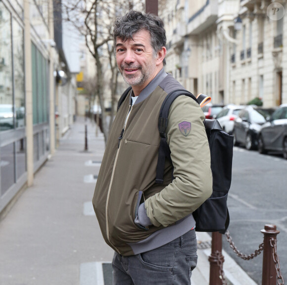Stéphane Plaza quitte les studio RTL à Paris le 21 janvier 2021.