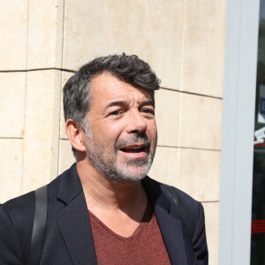 Stéphane Plaza à la sortie des studios RTL à Neuilly-sur-Seine le 21 septembre 2020.