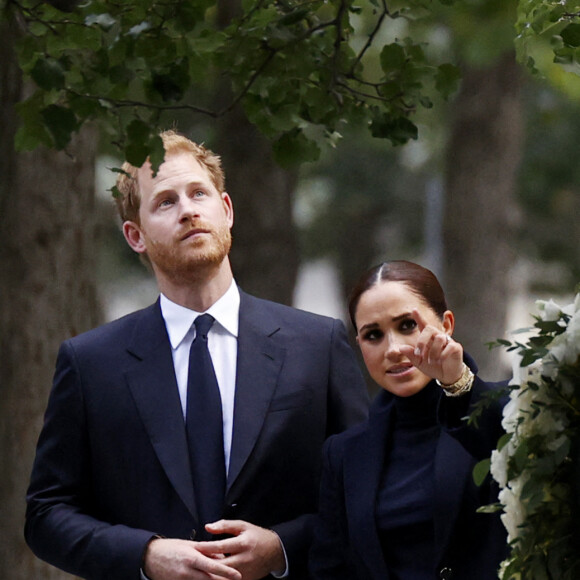 Le prince Harry et Meghan Markle au Ground Zero Memorial à New York, le 23 septembre 2021. 