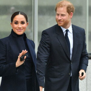 Le prince Harry, duc de Sussex, et sa femme Meghan Markle visitent le One World Trade Center à New York City