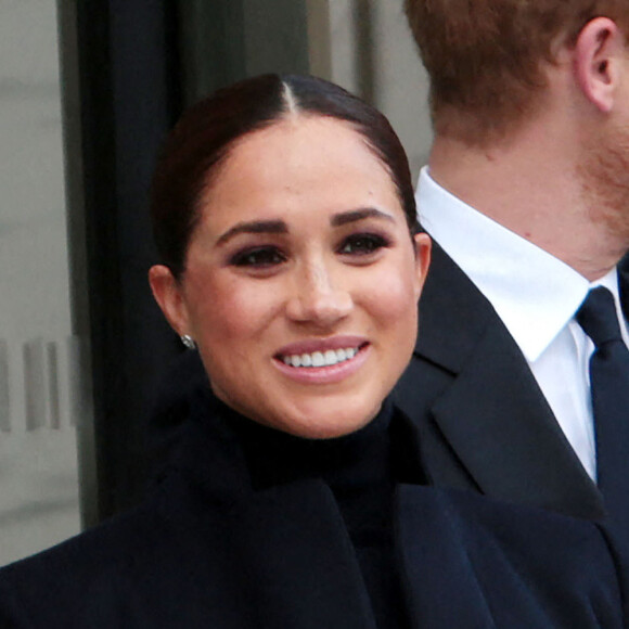 Le prince Harry, duc de Sussex, et sa femme Meghan Markle visitent le One World Trade Center à New York City, New York, etats-Unis, le 23 septembre 2021.