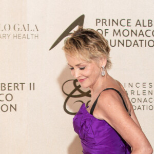 Sharon Stone lors de la soirée du 5ème gala "Monte-Carlo for Planetary Health" au palais de Monaco. Le 23 septembre 2021