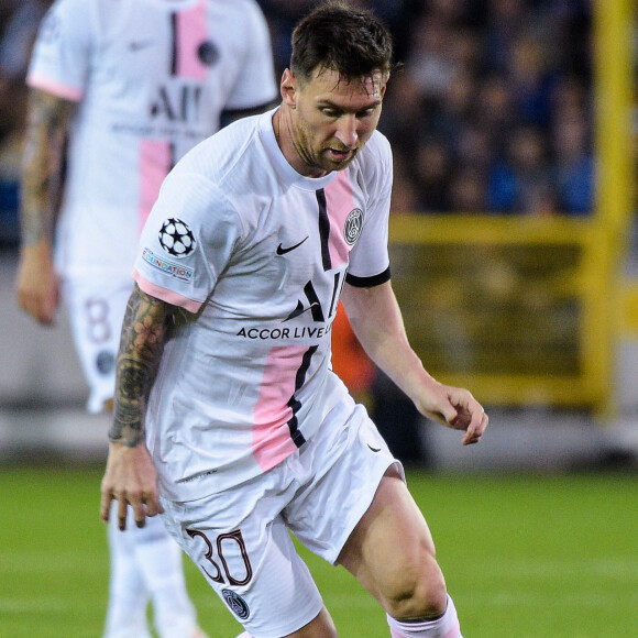 Lionel Leo Messi ( 30 - PSG ) - - Match de football Psg (1) contre Bruges (1) lors de la Ligue des Champions à Bruges le 15 septembre 2021. © Federico Pestellini/Panoramic/Bestimage 