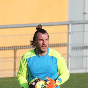 Michaël Youndurant un match amical de football entre amis, organisé par J.C.Darmon, au profit de l'association "Plus fort la vie" au stade Marcel Aubour de Saint-Tropez, Côte d'Azur, le 7 août 2021. © Dominique Jacovides/Bestimage