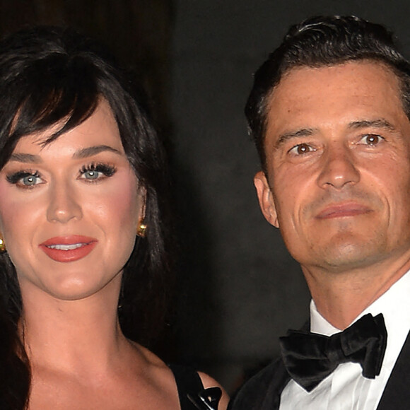 Katy Perry et son fiancé Orlando Bloom - People à la soirée de gala de l'Academy Museum of Motion Pictures à Los Angeles, le 25 septembre 2021. 