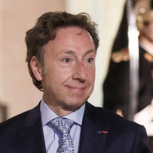 Stéphane Bern - Le président de la République et la première dame recoivent le Premier ministre de la République Hellénique et son épouse pour un diner de travail, au palais de l'Elysée, Paris, le 27 septembre 2021. © Stéphane Lemouton / Bestimage 