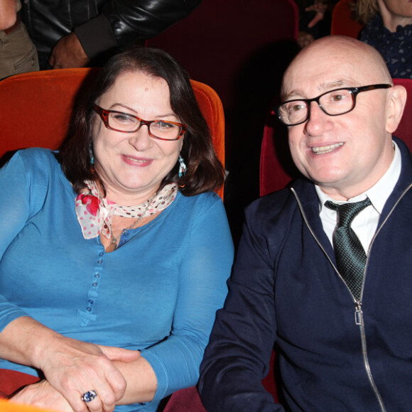 Josiane Balasko et Michel Blanc lors de la première de Rose & Noir à Paris le 13 octobre 2009