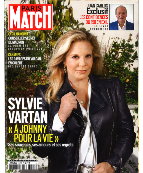 Sylvie Vartan dans le magazine "Paris Match" du 30 septembre 2021.