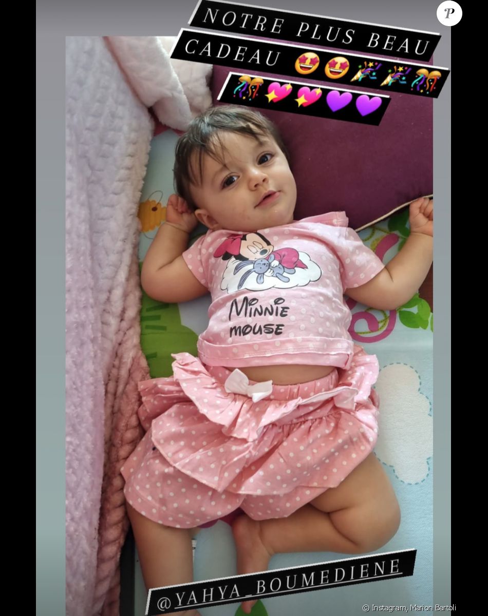 Kamilya, la fille de Marion Bartoli et Yahya Boumediene. Le 2 octobre 2021.