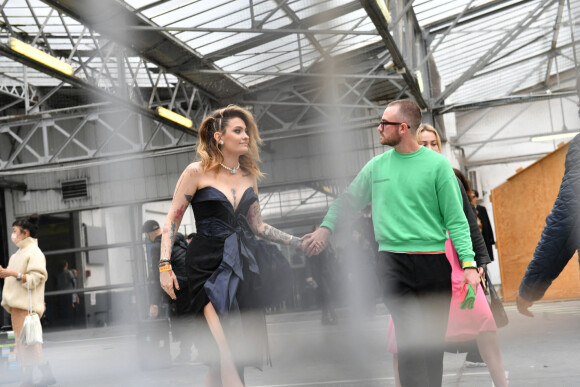 Paris Jackson arrive au Garage Amelot pour assister au défilé de mode Vivienne Westwood (collection printemps/été 2022) à Paris, le 2 octobre 2021. © Veeren Ramsamy-Christophe Clovis/Bestimage