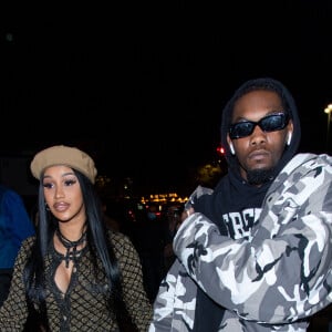 Cardi B et son mari Offset - Arrivées à la soirée d'anniversaire de Carine Roitfeld à Paris. Le 30 septembre 2021.