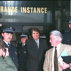 Bernard Tapie lors du procès OM/Valenciennes en 1995. 