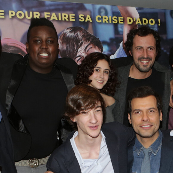 Roxane Bret, Theo Chavannes, Khadim Sylla, Lina Benzerti, Tristan Séguela, Alexandre Prince, Thomas Bonsang, Victor George et Laurent Lafitte à la premiere du film "16 ans ou presque" a l'UGC cine-cite des Halles a Paris le 9 decembre 2013.