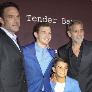 Ben Affleck, Tye Sheridan, Daniel Ranieri et George Clooney - Première du film "The Tender Bar" à Los Angeles, le 4 octobre 2021. © Future-Image via Zuma Press/Bestimage