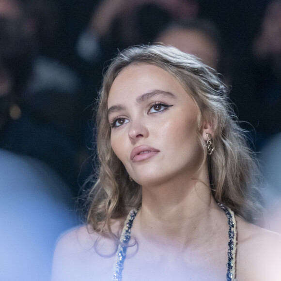 Lily-Rose Depp - Chanel front row au front row du défilé de mode Chanel lors de la Fashion Week printemps/été 2022 à Paris, France, le 5 octobre 2021. © Olivier Borde/Bestimage