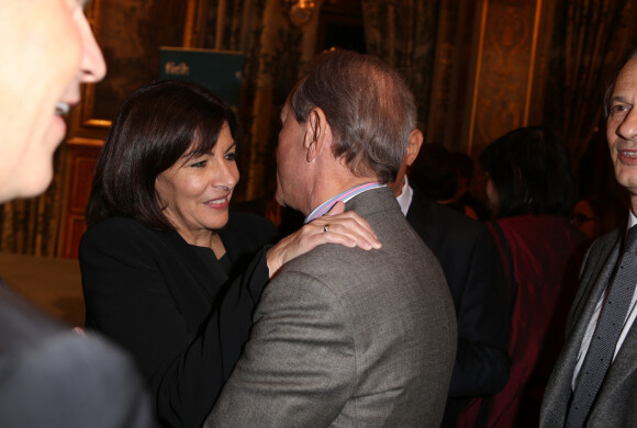 Exclusif - Bertrand Delanoe et Anne Hidalgo - Soirée annuelle de la FIDH et 65eme anniversaire de la Declaration universelle des Droits de l'Homme à l'Hôtel de Ville de Paris le 10 décembre 2013.