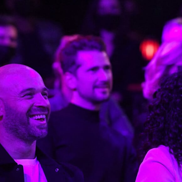 Franck Gastambide et Sabrina Ouazani - Soirée de gala du Jamel Comedie Club au Paradis Latin avec Canal+ à Paris, le 8 octobre 2020. © RACHID BELLAK / BESTIMAGE