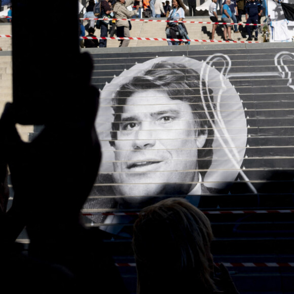 Cérémonie d'hommage à Bernard Tapie au stade Vélodrome à Marseille, France, le 7 octobre 2021. © Jean-Baptiste Autissier /Panoramic/Bestimage 