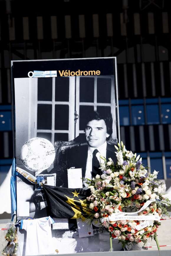 Cérémonie d'hommage à Bernard Tapie au stade Vélodrome à Marseille, France, le 7 octobre 2021. © Jean-Baptiste Autissier /Panoramic/Bestimage