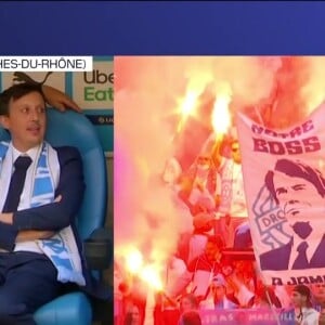 Hommage à Bernard Tapie, le "boss" au Stade Vélodrome, le 7 octobre.